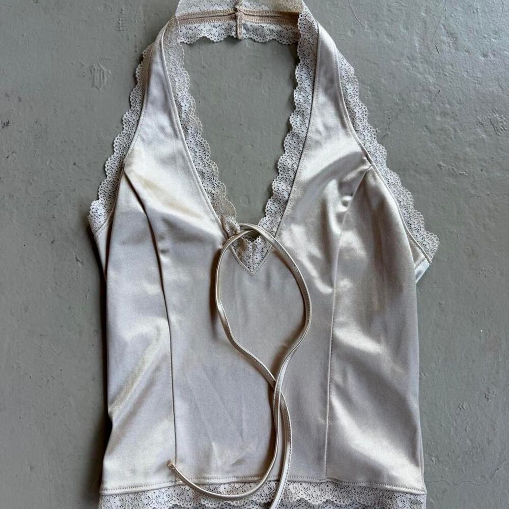 Unbranded Women's Cream and White Vest